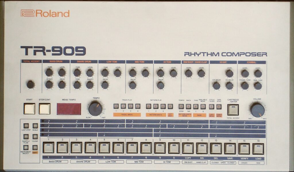 Roland TR-909 Rhythm Composer front panel