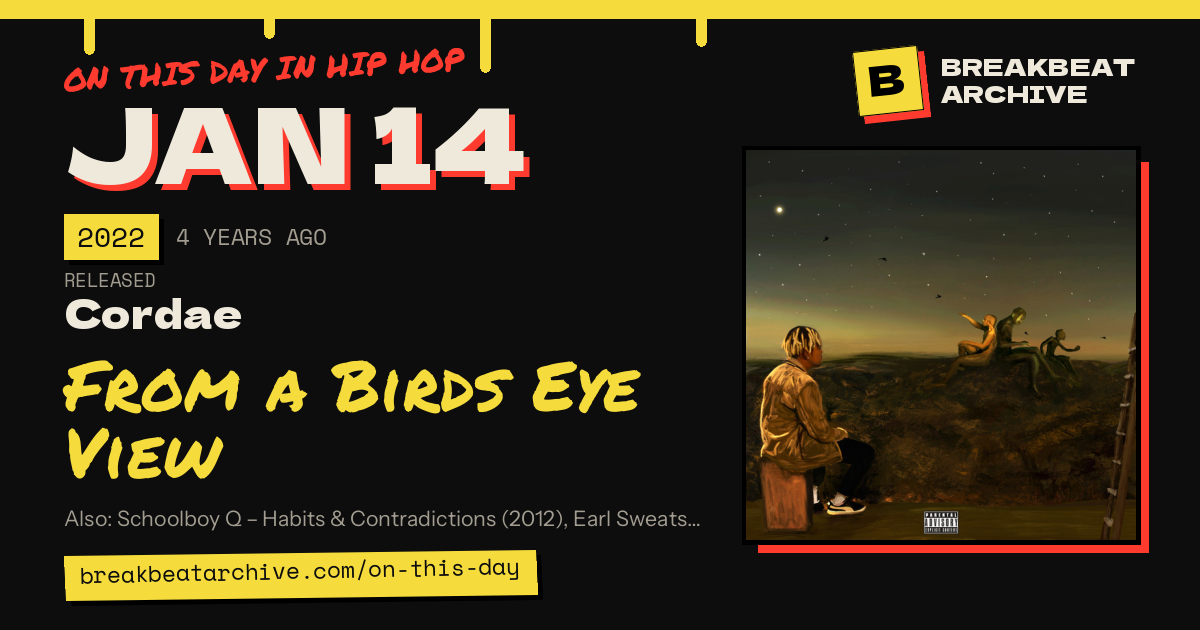 On this day in hip hop, January 14 2022: Cordae released From a Birds Eye View