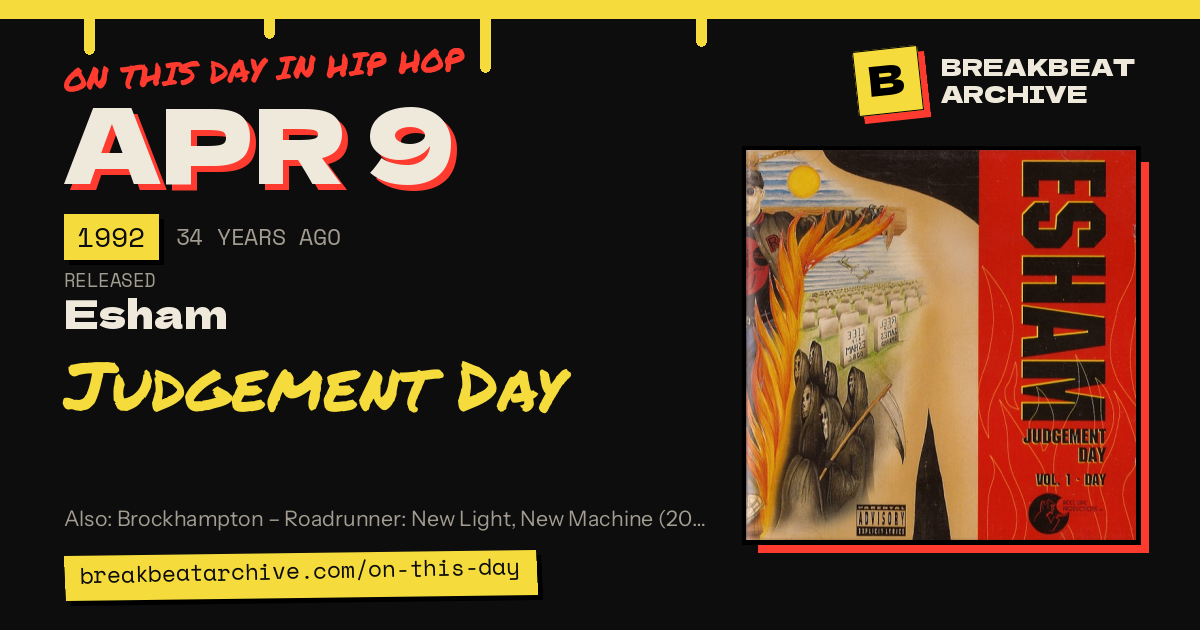 On this day in hip hop, April 9 1992: Esham released Judgement Day