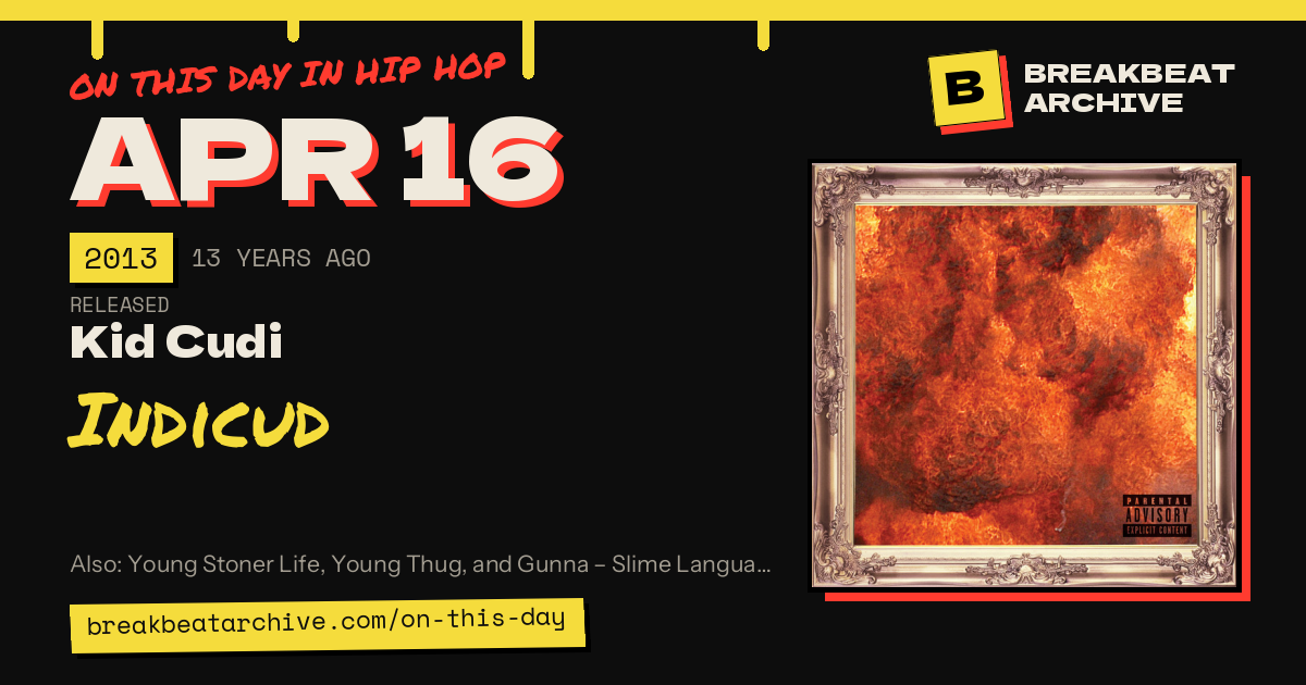 On this day in hip hop, April 16 2013: Kid Cudi released Indicud