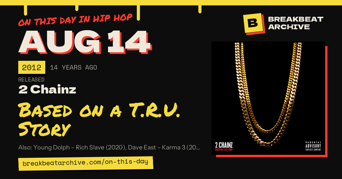 On this day in hip hop, August 14 2012: 2 Chainz released Based on a T.R.U. Story