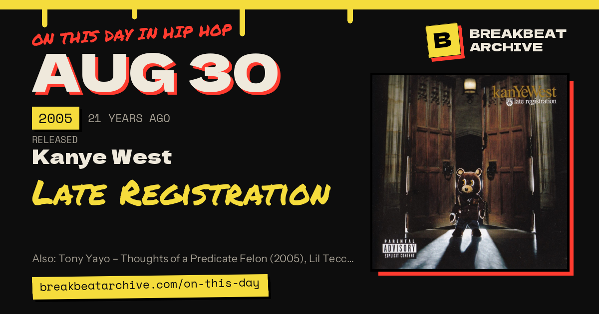 On this day in hip hop, August 30 2005: Kanye West released Late Registration