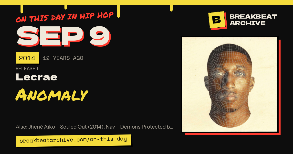 On this day in hip hop, September 9 2014: Lecrae released Anomaly