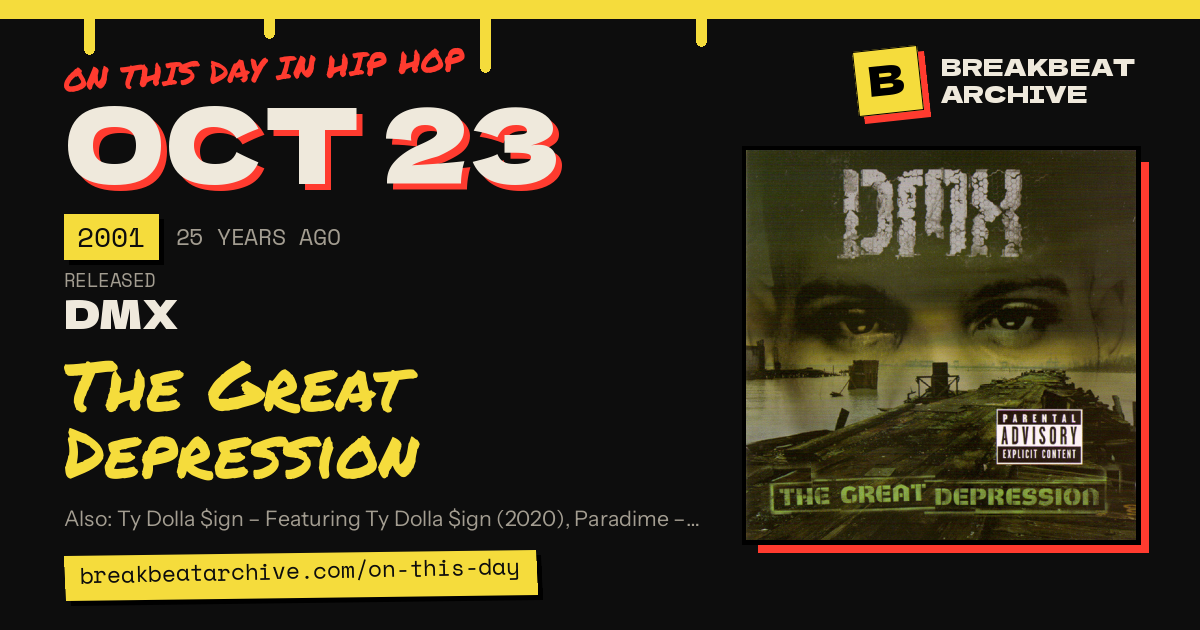 On this day in hip hop, October 23 2001: DMX released The Great Depression