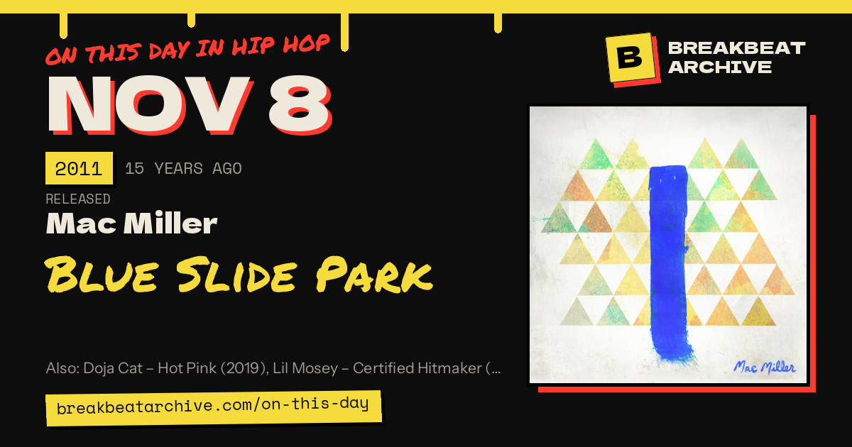 On this day in hip hop, November 8 2011: Mac Miller released Blue Slide Park